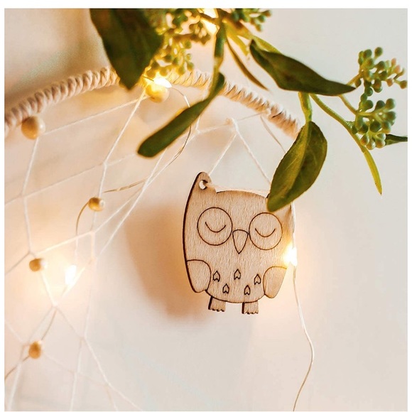 Handmade Boho Macrame Moon Owl Cotton DreamCatcher - Picture 3 of 5